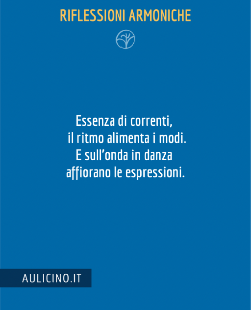 Essenza di correnti, il ritmo alimenta i modi. E sull'onda in danza affiorano le espressioni.